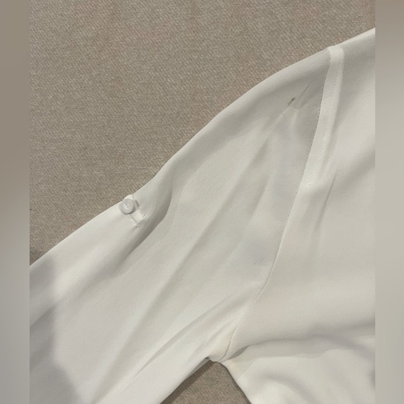 BCBG MAX AZRIA WHITE MAZIE ASYMMETRICAL TOP - Picture 7 of 8